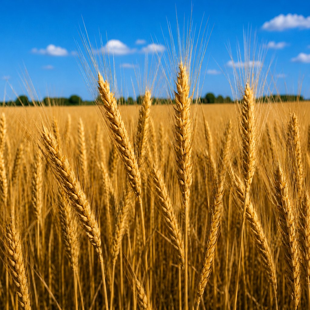 Озима пшениця Барба від Viterra Seed – стигле золотисте колосся на полі перед збиранням урожаю